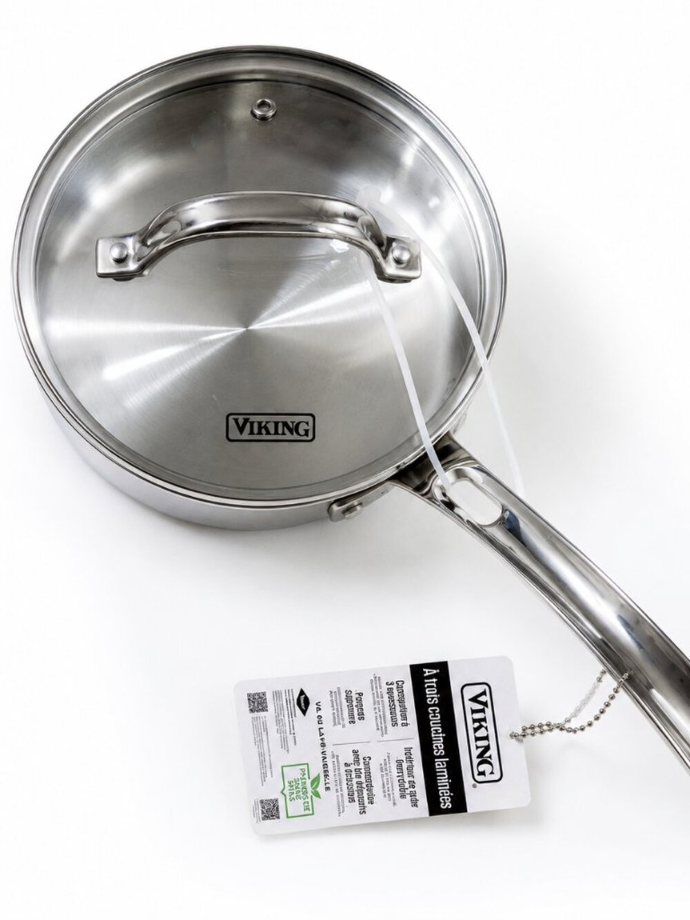 Viking 3-Ply Stainless Steel 1.5 Qt Saucepan with lid 1.4 L 40011-3015B